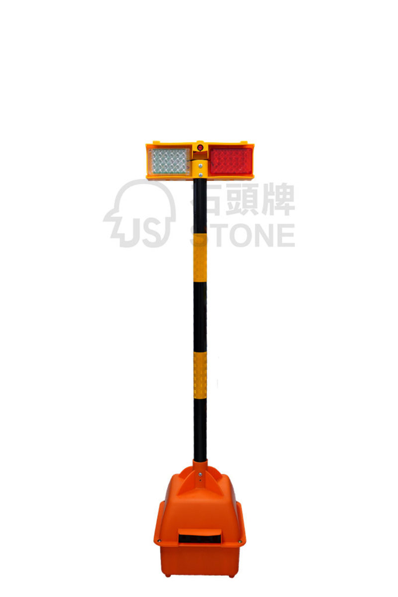 太陽能紅藍爆閃警示燈-底座型