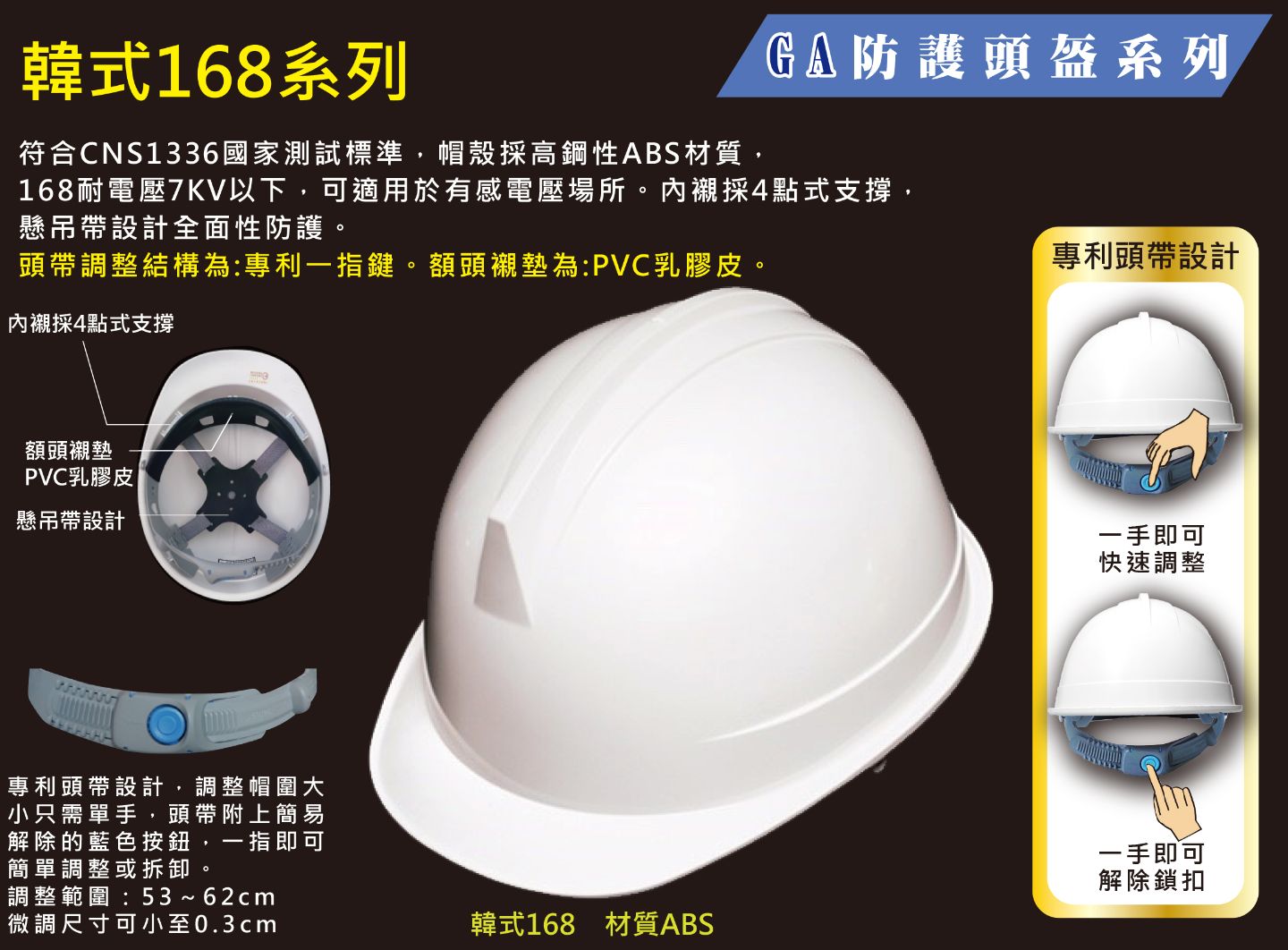 韓式168系列防護頭盔/工程安全帽/工地帽
