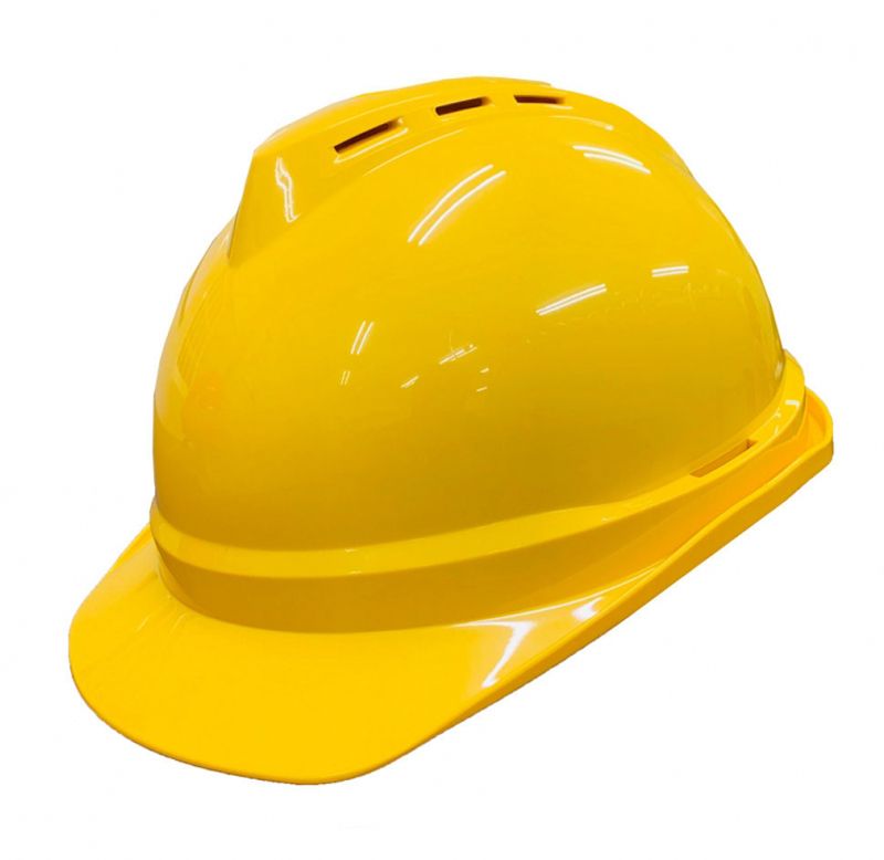 V型透氣式V18系列防護頭盔黃色