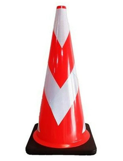 PVC軟質交通錐-CA0118-軟質V型貼紙(大高級)